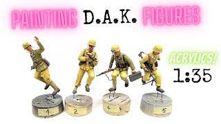 How to Paint DAK FIGURES with ACRYLICS, FAST, EASY - TUTORIAL (Tamiya, 1/35)