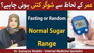 Normal blood sugar level | Normal Fasting Blood Sugar Level | Fasting Blood Sugar Range