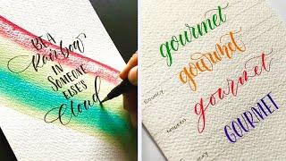 Relaxing Calligraphy & Hand Lettering. Amazing Calligraphy Masters. Satisfying Art