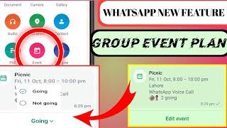 How To Create Event  Plan On WhatsApp Group | Make An Event In WhatsApp Group Chat 2024 ||