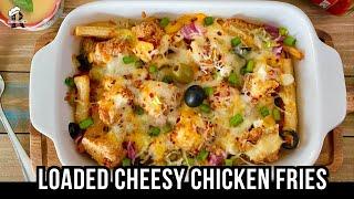 Chicken Loaded Fries with Cheese Sauce Recipe By Recipes R I My Recipes By R