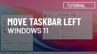 Windows 11: Align Taskbar icon LEFT (2024)