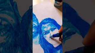 How to draw with fountain pen  | pen and ink portrait drawing @livinedart