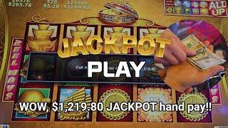 88 Fortunes Slots! WOW, $1,219.80 JACKPOT hand pay!!