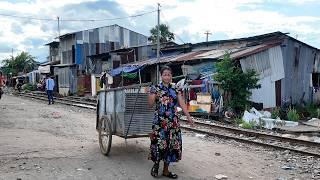 Real Poor Life of Cambodians Nearby Railway on July 10_ReaLife Cambodia