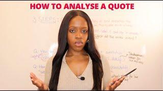 How To Analyse Any Quote In Your English Essay