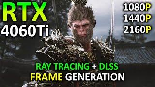 Black Myth Wukong on RTX 4060 Ti | Ray Tracing - DLSS + FG | 1080p - 1440p & 4K | 2024