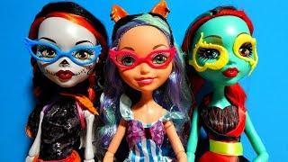 3 GIANT 28" Monster High Ever After Skelita Madeline Hatter Dolls