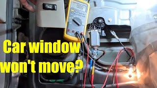 How to diagnose and fix a car window that won’t move