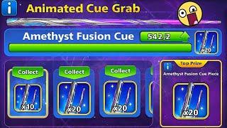 8 ball pool Cue Grab  Amethyst Fusion Cue Level 11 New Animated Cue Free