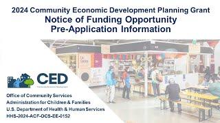 2024 CED Planning Notice of Funding Opportunity Pre-Application Presentation
