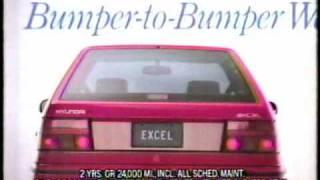 1992 Hyundai Excel TV commercial