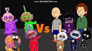 Teletubbies Heroes: Tinky Winky, Dipsy, Crystal, & Noo Noo VS Troublemakers (Tbone Animate)