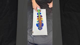 Acrylic Pouring Artwork! Colorful Fluid Painting!