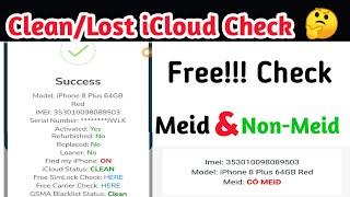 iCloud Status Clean/Lost Check IMEI Free - MEID Check For iCloud Unlock