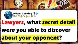 LAYWERS, What SECRET Detail Were You Able To Discover About Your OPPONENT?