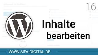 WordPress Grundkurs: Seiteninhalte bearbeiten (4K) #16 | SIFA Digital