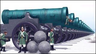 100 BIGGEST CANNON EVER vs M1 ABRAMS TANK