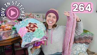 travel blanket is BACK, knitting with my handspun // Love in Stitches Episode 264