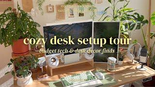 cozy desk setup tour  pinterest, aesthetic, budget-friendly tech & decor finds for gaming