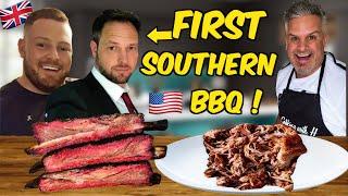 My British Friends Try Southern BBQ for the First Time! #brits #try #americanbbq