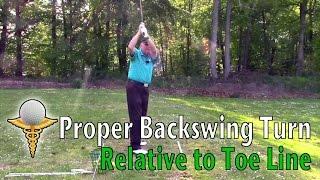 Defining the Correct Backswing Turn Relative to Toe Line in the Golf Swing - Don Trahan