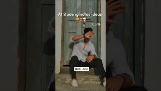 Attitude insta notes Ideas 