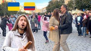 They started dancing, when heard this Ukrainian song performed by Colombians