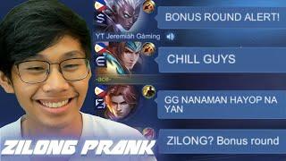 UMIYAK MGA NAKA OPEN MIC NA KAMPI NG MAG AUTO LOCK ZILONG AKO SA RANK GAME  LOW WR ZILONG PRANK!