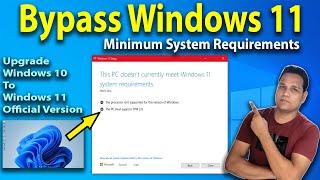 [Microsoft Official version] Bypass This PC does not currently meet Windows 11 system requirements