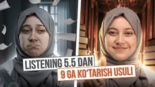 LISTENINGDAN 9 OLISH UCHUN ISHLATILADIGAN USUL | LISTENINGNI KO'TARISH SIRLARI | MARIFAT JAMAL