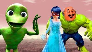 Surprize Boxes Funny Alien Dance - LadyElsa MotuHulk & PatluFlash Kids Rhymes - CSND