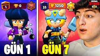 7 GÜN BOYUNCA BİBİ OYNAYIP USTALAŞTIM! | BRAWL Stars