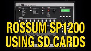 Using SD Cards with the Rossum SP1200