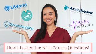 How I passed the NCLEX 2022 in 75 Questions -1st try | Pearson Vue, Uworld, Mark K, NCLEX High Yield