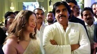 Deputy CM Pawan Kalyan With Wife Anna Lezhneva Visuals | BIG - C Balu Chowdary Daughter Engagement