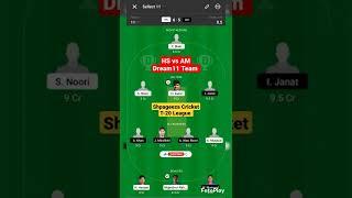 HS vs AM dream11 prediction ll hs vs am dream11 team ll shpageeza cricket t20 league