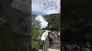 Flåm Railway Stop at Kjosfossen (Waterfall, Redundant, Fossen is the Norwegian word)-Mon 2 July 2018