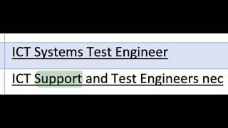 ACS Migration Skills Assessment: ICT Support Engineer vs ICT Support and Test Engineers nec