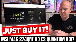 Amazing HDR400 Quantum Dot 27 Inch 1440p 180hz Gaming Monitor MSI MAG 274QRF QD E2