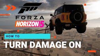 How to Turn Damage On Or Off and See Telemetry in Forza Horizon 5