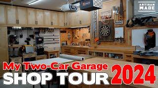 My Two-Car Garage Workshop / Shop Tour 2024 / Woodworking tools / Shop Organization