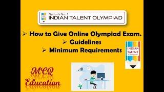 How To Give or Participate in Online Olympiad Exam,Olympiad Exam In India ITO Indian Talent Olympiad