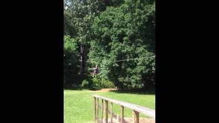 Joy does the zipline