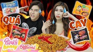 THỬ THÁCH ĂN DĨA MÌ SIÊU CAY SIÊU TO | PINKY HONEY