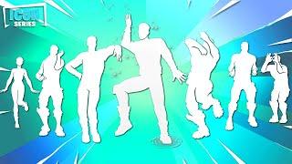 All Fortnite Icon Series Dances & Emotes! (Rollie, Reaper's Showtime, Rain Check, Evil Plan, Steady)