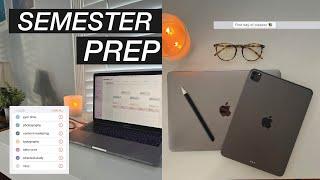 how I prepare for a new semester at college | custom calendar, classes, organization