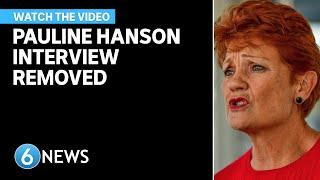 Pauline Hanson interview 'CANCELLED' after heavy backlash against Jessica Rowe | REPORT