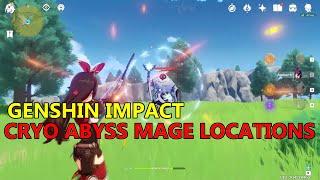 Genshin Impact Cryo Abyss Mage Locations