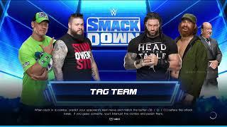 WWE 2K22 CENA & KEVIN ( VS )  ROMAN & SAMI ZAYN #smackdown #romanreigns